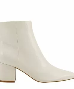 Marc Fisher Jarli Pointy Ankle Boot (Ivory Leather) Shoes