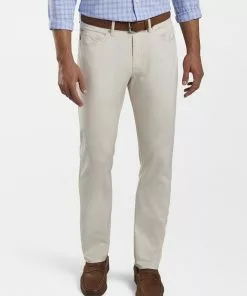 Peter Millar Bottoms Crown Comfort Poplin Five Pocket (Stone)