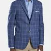 Peter Millar Dresswear Spring Windowpane Soft Jacket (Deep Ocean)