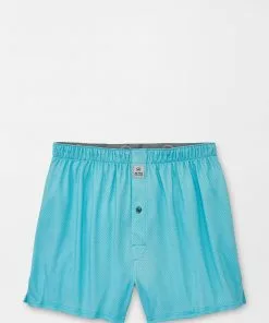Peter Millar Mako Performance Boxer Short (White Mist)