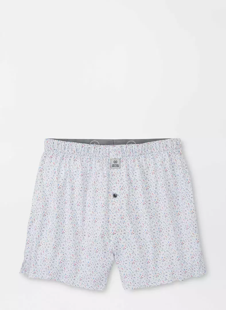 Peter Millar Florida Room Performance Boxer Short (White) Bottoms 3 Peter Millar Florida Room Performance Boxer Short (White) Bottoms