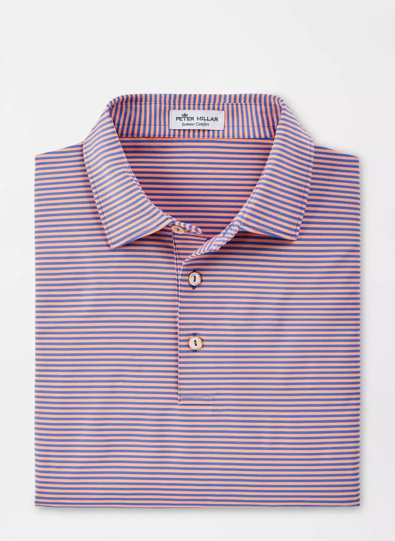 Peter Millar Tops Hales Performance Jersey Polo (Blue Batik) 3 Peter Millar Tops Hales Performance Jersey Polo (Blue Batik)