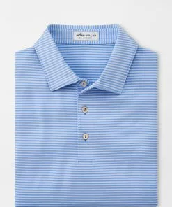 Peter Millar Hales Performance Jersey Polo (ESTATE BLUE/MOON MIST)