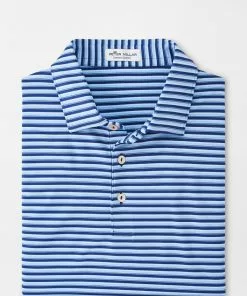 Peter Millar Wels Performance Jersey Polo (Sport Navy) Tops