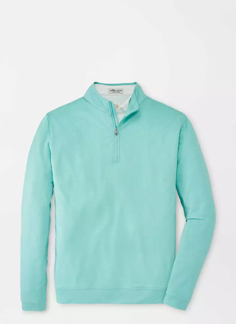 Peter Millar Outerwear Basketweave Performance Quarter Zip Pullover (WMist) 3 Peter Millar Outerwear Basketweave Performance Quarter Zip Pullover (WMist)