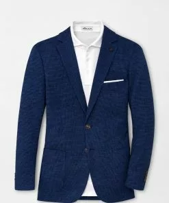 Peter Millar Towns Mini Check Soft Jacket (Navy)