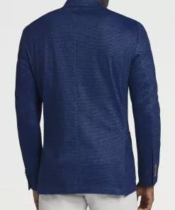 Peter Millar Towns Mini Check Soft Jacket (Navy)