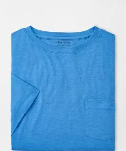 Peter Millar Seaside Summer Soft Pocket Tee (Carnival Blue)