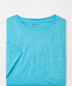 Peter Millar Tops Seaside Summer Soft Pocket Tee (Island)