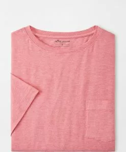 Peter Millar Seaside Summer Soft Pocket Tee (Pink Lemonade) Tops