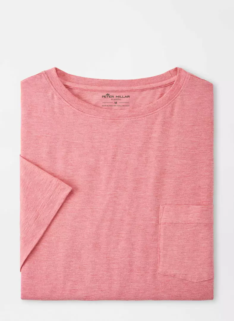 Peter Millar Seaside Summer Soft Pocket Tee (Pink Lemonade) Tops 3 Peter Millar Seaside Summer Soft Pocket Tee (Pink Lemonade) Tops