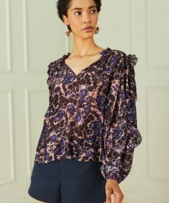 Marie Oliver Haley Blouse (Midnight Mandala)