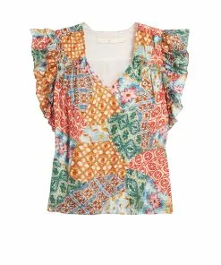Marie Oliver Phoebe Blouse (Patchwork) Tops