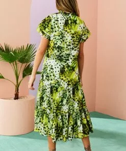 Marie Oliver Dresses Reid Midi Dress (Clover Palm) 7 Marie Oliver Dresses Reid Midi Dress (Clover Palm)