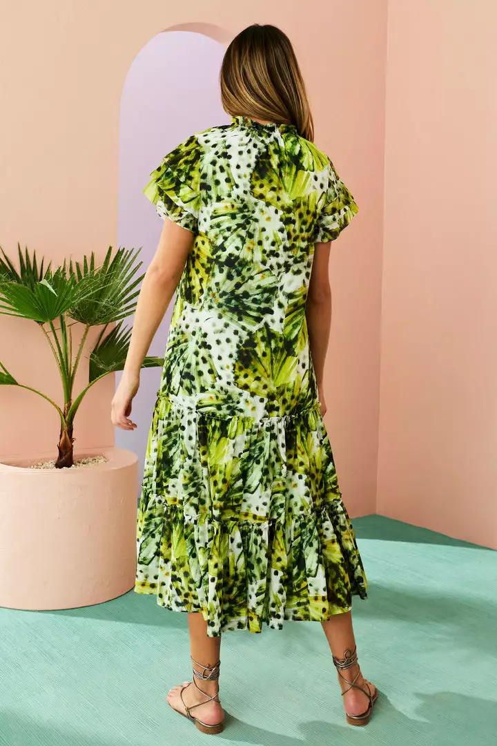 Marie Oliver Dresses Reid Midi Dress (Clover Palm) 5 Marie Oliver Dresses Reid Midi Dress (Clover Palm)