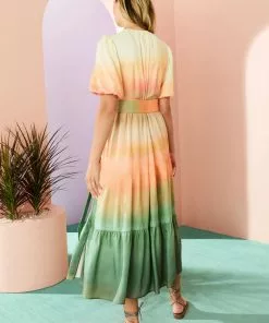 Marie Oliver Rena Wrap Dress (Sunrise)
