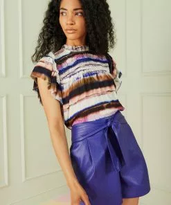 Marie Oliver Bottoms Pixie Vegan Leather Short (Indigo)