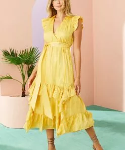 Marie Oliver Dresses Uma Dress (Ochre)