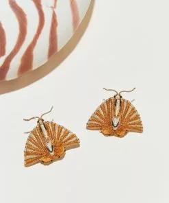 Mignonne Gavigan Accessories Fan Moth Earrings (Gold)