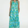 Olivia James The Label Ro Long Dress (Mod Floral Aqua) Dresses 1 Olivia James The Label Ro Long Dress (Mod Floral Aqua) Dresses