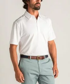 Duckhead Tops Hayes Performance Logo Polo (White)