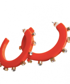 Smith & Co. City Girl Jewel Hoop (Orange) Large