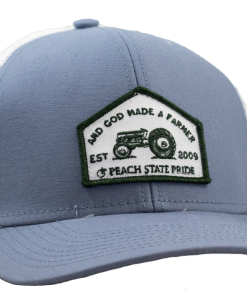 Peach State Pride And God Made A Farmer Trucker Hat Accessories
