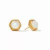 Julie Vos Palladio Stud (Iridescent Clear Crystal) Jewelry