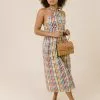 LaRoque Dresses Courtland Crossover Dress (Rainbow Check)
