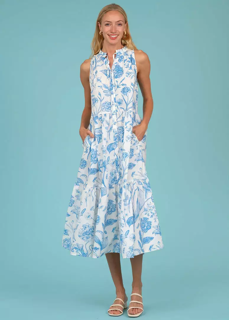 Olivia James The Label Dresses Ro Long Dress (Toile Sky) 3 Olivia James The Label Dresses Ro Long Dress (Toile Sky)