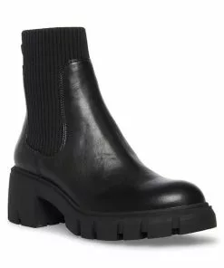 Steven By Steve Madden Shoes Hayle Chelsea Platform Bootie (Black)