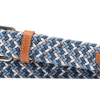 Martin Dingman Newport Woven Italian Stretch Belt (Blue/Multi) Accessories