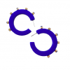 Smith & Co. City Girl Jewel Hoop (Indigo Blue) Large