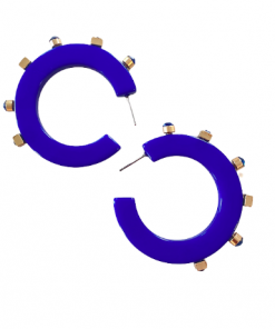 Smith & Co. City Girl Jewel Hoop (Indigo Blue) Large