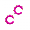 Smith & Co. City Girl Jewel Hoop (Fuchsia) Small 2 Smith & Co. City Girl Jewel Hoop (Fuchsia) Small