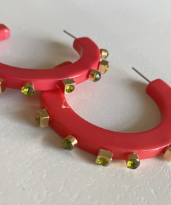 Smith & Co. City Girl Jewel Hoop (Pink Lemonade) Small