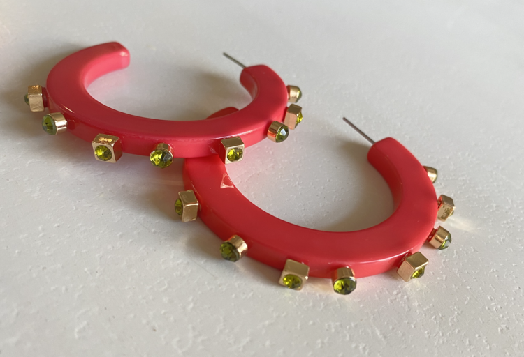 Smith & Co. City Girl Jewel Hoop (Pink Lemonade) Small 3 Smith & Co. City Girl Jewel Hoop (Pink Lemonade) Small