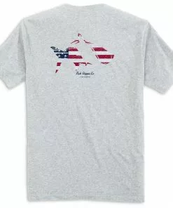 Fish Hippie Tops True Blue Short Sleeve Tee (Heather Gray)