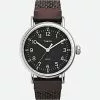 Timex Standard 40mm Fabric And Leather Strap Watch (Gunmetal/Grey) Accessories 1 Timex Standard 40mm Fabric And Leather Strap Watch (Gunmetal/Grey) Accessories