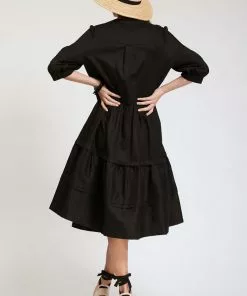 Tyler Boe Meghan Linen Midi Dress (Black) 7 Tyler Boe Meghan Linen Midi Dress (Black)