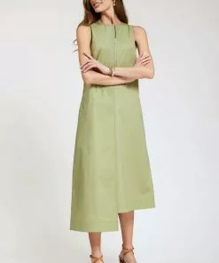Tyler Boe Cynthia Polished Midi Dress (Seagrass) Dresses