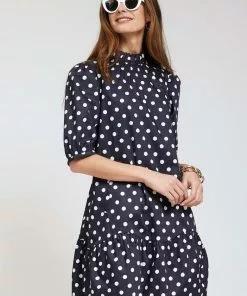 Tyler Boe Pippa Poplin Dot Skimmer Dress (Multi)