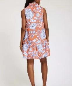 Tyler Boe Poppy Fleur De Lis Skimmer Dress (Multi) Dresses