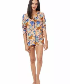 The Cat's Pajamas Long Sleeve Short Set (Tigress) Gifts For Her