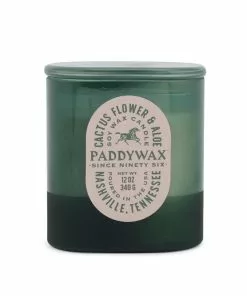 Paddywax Vista 12oz Candle Cactus Green (Flower & Aloe)