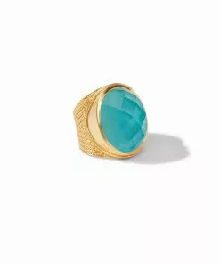 Julie Vos Verona Statement Ring (Bahamian Blue) Jewelry