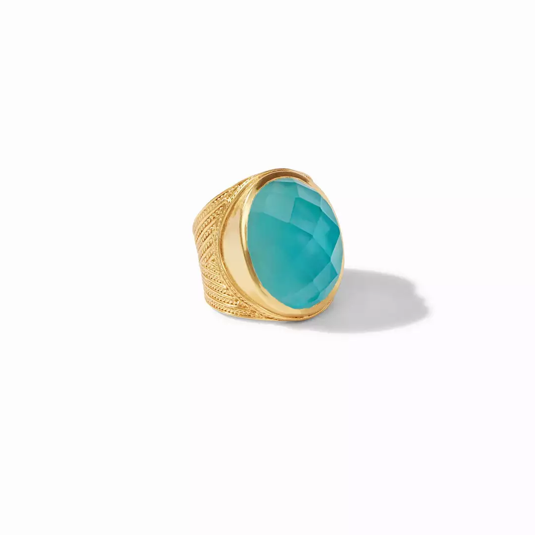 Julie Vos Verona Statement Ring (Bahamian Blue) Jewelry