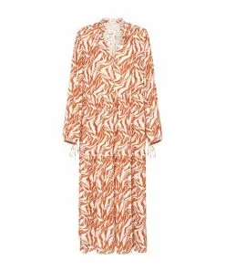 Fresha London Daphne Dress (Camel Zebra)