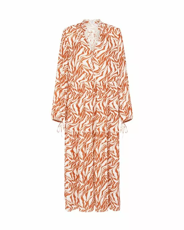 Fresha London Daphne Dress (Camel Zebra) 3 Fresha London Daphne Dress (Camel Zebra)