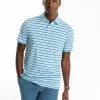 Southern Tide Breeze Basin Stripe Perforated Polo (Brisk Blue) 2 Southern Tide Breeze Basin Stripe Perforated Polo (Brisk Blue)